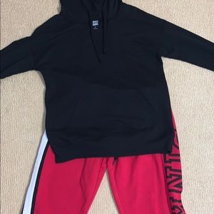 Small pink sweat pants & small kohl’s sweatshirt!